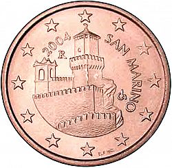 5 cent 2004 Large Obverse coin