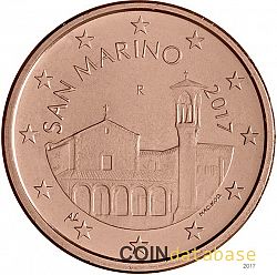 5 cent 2017 Large Obverse coin