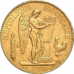 Large Obverse for 100 Francs 1879 coin