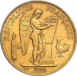 Large Obverse for 100 Francs 1882 coin