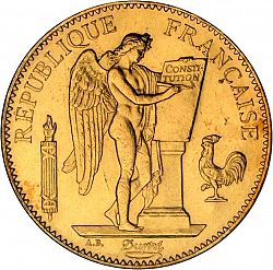 Large Obverse for 100 Francs 1885 coin