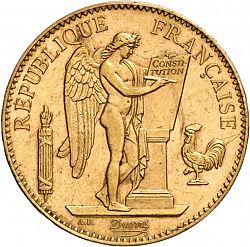 Large Obverse for 100 Francs 1896 coin