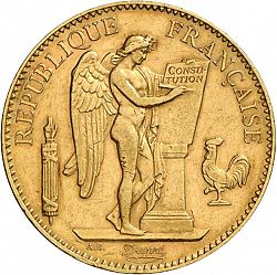 Large Obverse for 100 Francs 1907 coin