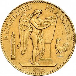 Large Obverse for 100 Francs 1909 coin