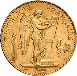 Large Obverse for 100 Francs 1912 coin