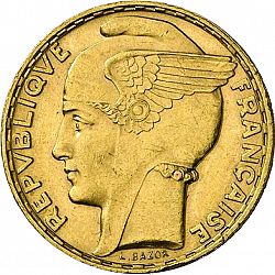 Large Obverse for 100 Francs 1936 coin