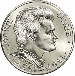 Large Obverse for 100 Francs 1984 coin