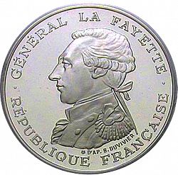 Large Obverse for 100 Francs 1987 coin