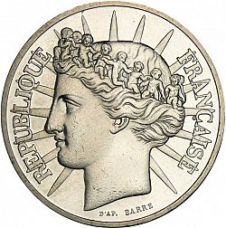 Large Obverse for 100 Francs 1988 coin