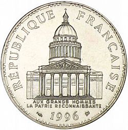 Large Obverse for 100 Francs 1996 coin
