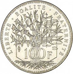 Large Reverse for 100 Francs 1996 coin