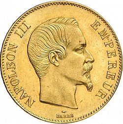 Large Obverse for 100 Francs 1859 coin