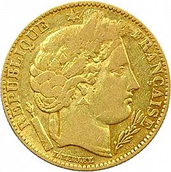 Large Obverse for 10 Francs 1850 coin