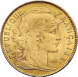 Large Obverse for 10 Francs 1899 coin