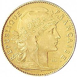 Large Obverse for 10 Francs 1900 coin