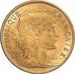 Large Obverse for 10 Francs 1905 coin