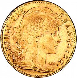 Large Obverse for 10 Francs 1911 coin