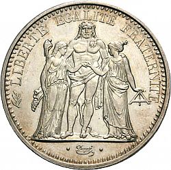 Large Obverse for 10 Francs 1965 coin
