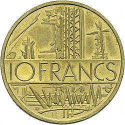 Large Obverse for 10 Francs 1976 coin