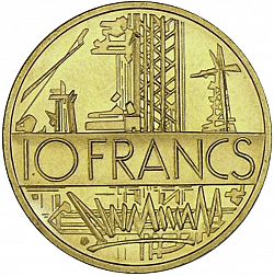 Large Obverse for 10 Francs 1981 coin