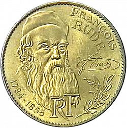Large Obverse for 10 Francs 1984 coin