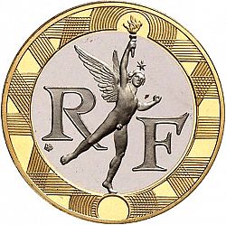 Large Obverse for 10 Francs 1989 coin