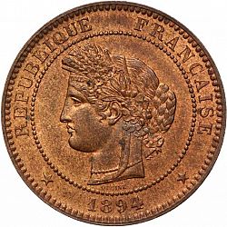 Large Obverse for 10 Centimes 1894 coin