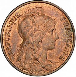 Large Obverse for 10 Centimes 1900 coin