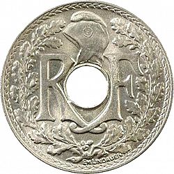 Large Obverse for 10 Centimes 1939 coin