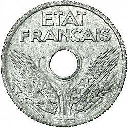 Large Obverse for 10 Centimes 1944 coin