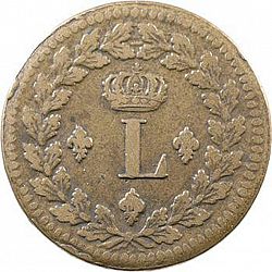 Large Obverse for Un Décime 1814 coin