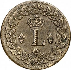 Large Obverse for Un Décime 1815 coin