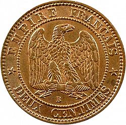 Large Reverse for 10 Centimes 1854 coin