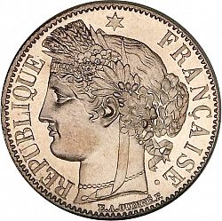 Large Obverse for 1 Franc 1850 coin