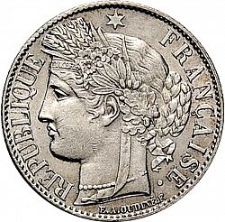 Large Obverse for 1 Franc 1894 coin