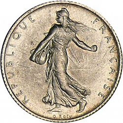 Large Obverse for 1 Franc 1899 coin