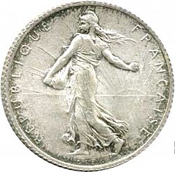 Large Obverse for 1 Franc 1907 coin