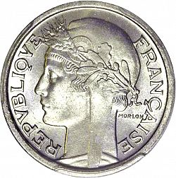Large Obverse for 1 Franc 1950 coin