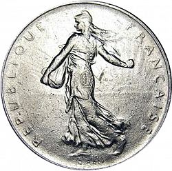 Large Obverse for 1 Franc 1978 coin