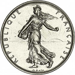 Large Obverse for 1 Franc 1983 coin