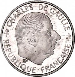 Large Obverse for 1 Franc 1988 coin
