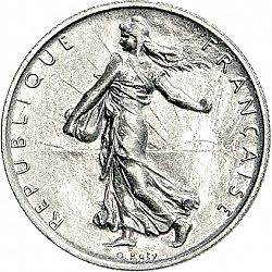 Large Obverse for 1 Franc 2001 coin