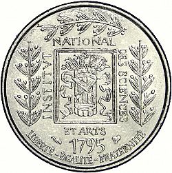 Large Reverse for 1 Franc 1995 coin
