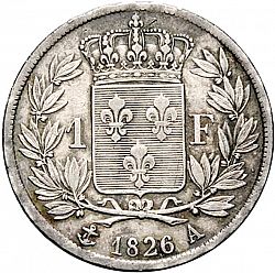 Large Reverse for 1 Franc 1827 coin