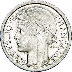 Large Obverse for 1 Franc 1945 coin