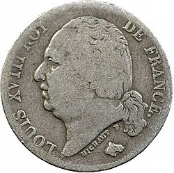 Large Obverse for 1 Franc 1817 coin