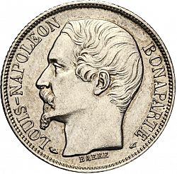 Large Obverse for 1 Franc 1852 coin