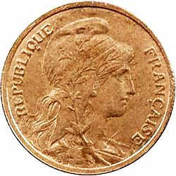 Large Obverse for 1 Centime 1910 coin