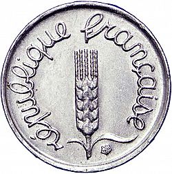 Large Obverse for 1 Centime 1966 coin