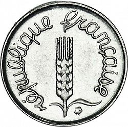 Large Obverse for 1 Centime 1968 coin